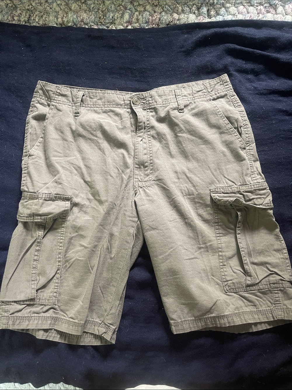 Michael Brandon grayish green Cargo Shorts with Utility Pockets